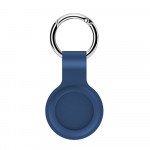 Wholesale Short Silicone AirTag Tracker Holder Loop Case Cover Ring Key Chain for Apple AirTag (Navy Blue)
